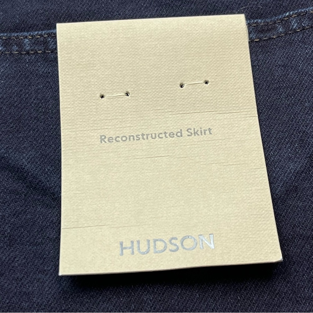 Hudson Jeans Reconstructed Skirt Womens Size 30 Dark‎ Blue Denim Zipper NEW - Picture 5 of 12